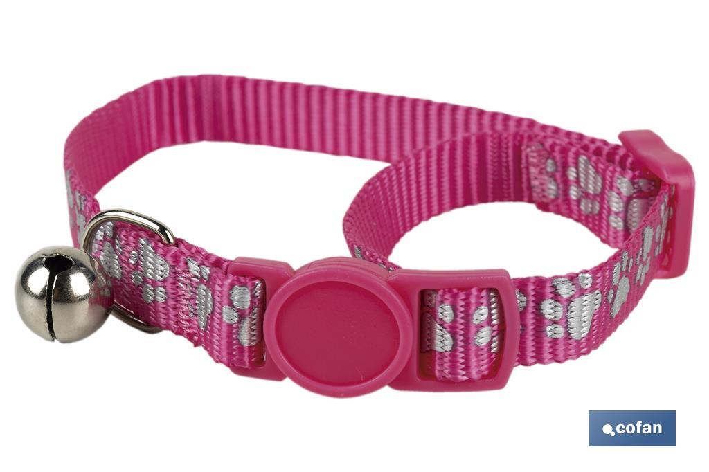 COLLAR CON CASCABEL GATOS ROSA MAY 1CMX32CM (PACK: 1 UDS)