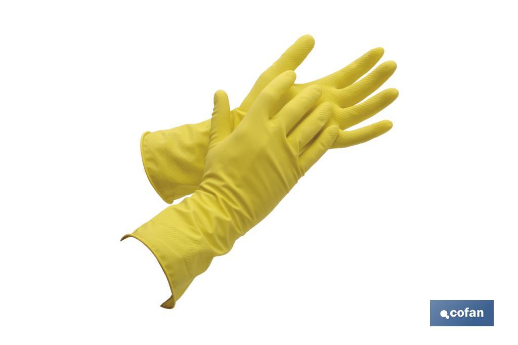 Guantes de Látex Amarillo para Limpieza